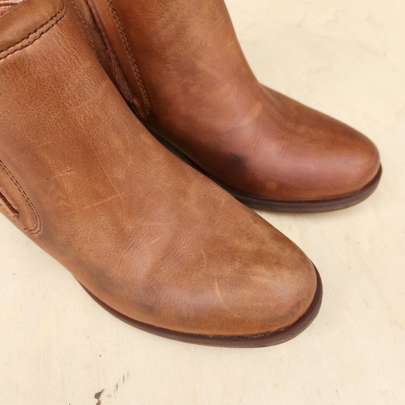 Korks Tasha Brown Leather Ankle Bootie - Size 6 M - Picture 3 of 11